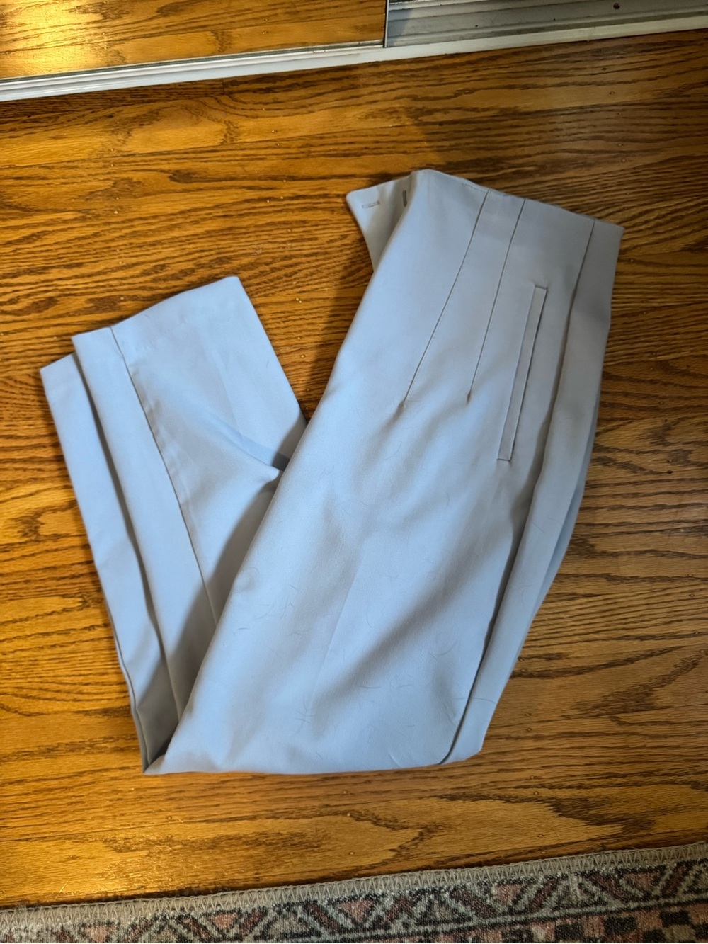 Zara Light Blue Women's Dress Pants - Tailored Pleat Trousers